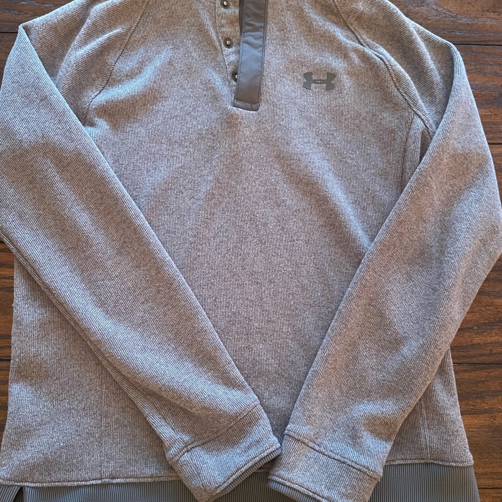 Under Armour Steel Gray Button-Up Pullover